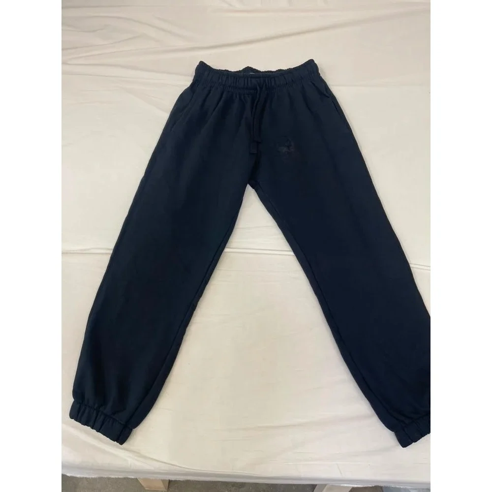Hanes Originals Mens Fleece Jogger Sweatpants Black Size Large Drawstring D44